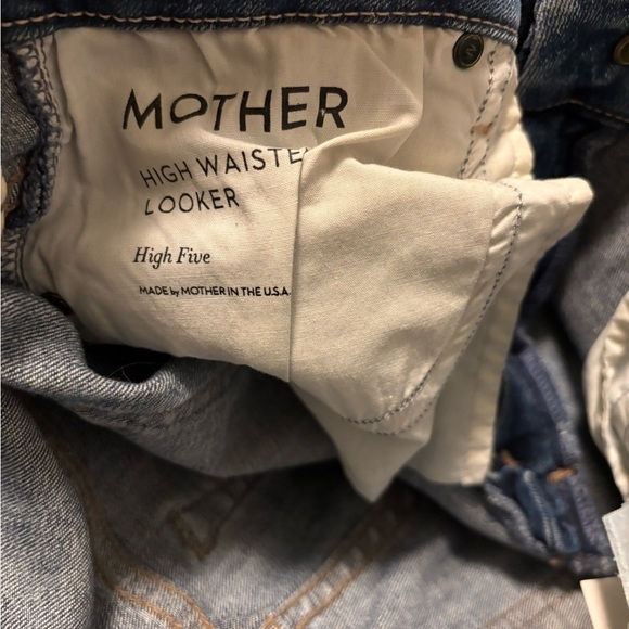 MOTHER Revolve High Waisted Looker Distressed Denim Jeans in High Five Size 27 - Picture 4 of 7